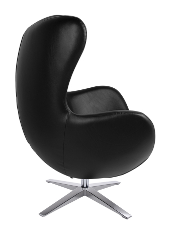 Fotoliu Egg Szeroki Pu 80x70x110 cm, Negru - King Home [9]