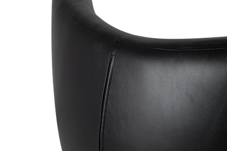 Fotoliu Egg Szeroki Pu 80x70x110 cm, Negru - King Home [12]