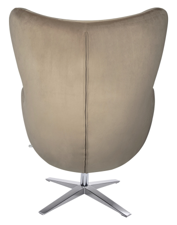Fotoliu Egg Szeroki Velvet 80x70x110 cm, 100% Poliester și Metal Khaki - King Home [12]