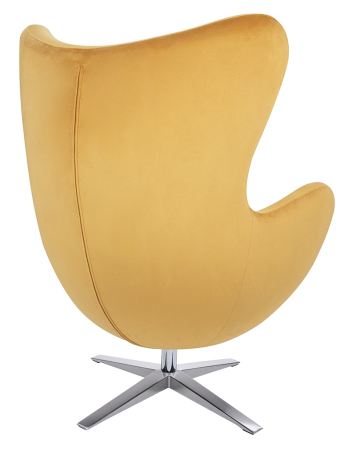 Fotoliu Egg Szeroki Velvet 80x70x110 cm, Metal Muștar - King Home [3]