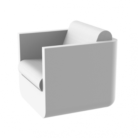 Produse - Fotoliu exterior iluminare LED Ulm 82x82x72 cm, rasina din polietilena, design modern, 54134 - Vondom