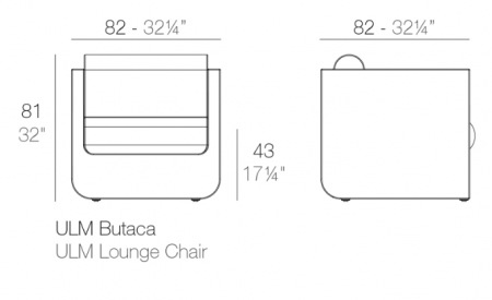Fotoliu exterior iluminare LED Ulm 82x82x72 cm, rasina din polietilena, design modern, 54134 - Vondom [5]