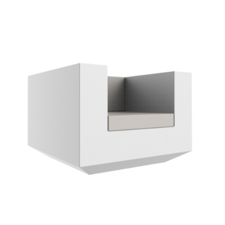 Produse - Fotoliu exterior iluminare LED Vela 100x100x72 cm, rasina din polietilena, design modern, 54023 - Vondom