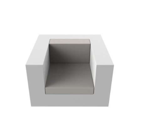 Fotoliu exterior iluminare LED Vela 100x100x72 cm, rasina din polietilena, design modern, 54023 - Vondom [3]