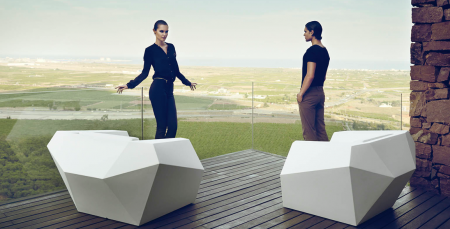 Fotoliu exterior iluminare LED Faz, 120x100x70 cm, design modern geometric, 54001 - Vondom [6]
