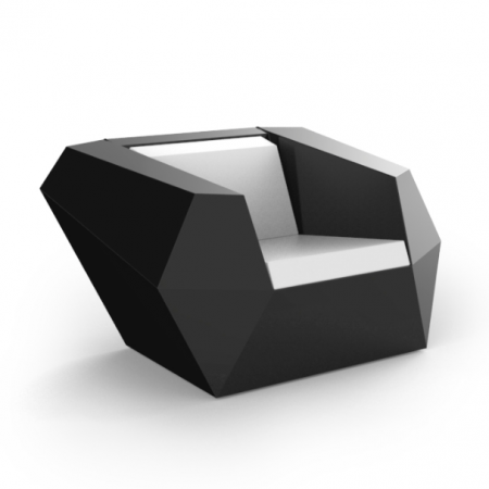 Fotolii si scaune - Fotoliu exterior iluminare LED Faz, 120x100x70 cm, design modern geometric, 54001 - Vondom