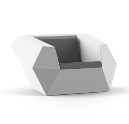 Fotoliu exterior iluminare LED Faz, 120x100x70 cm, design modern geometric, 54001 - Vondom [1]