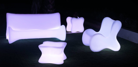 Fotoliu exterior iluminare LED Pal fara brate 80x92x89 cm, rasina din polietilena, design modern, 51001 - Vondom [4]