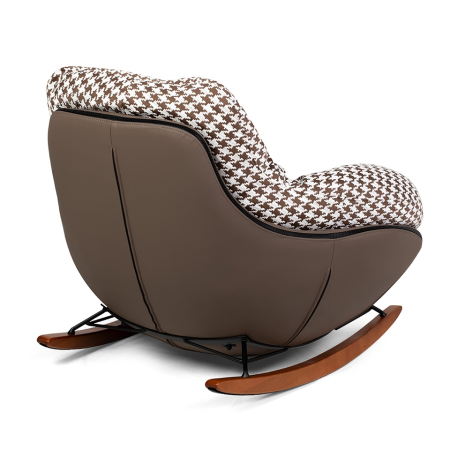 Fotoliu Fatty 90x100x90 cm, Piele Pu Maro Pepitka - King Home [2]