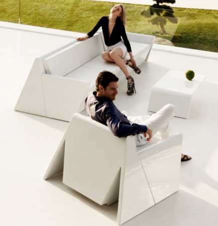Fotoliu gradina/terasa iluminare LED Rest, 110x105x74 cm, polipropilena, diverse culori, 53001 - Vondom [6]