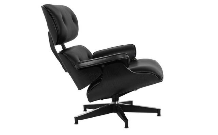 Living - Fotoliu Lounge Hm 85x82x84 cm, Negru Vopsit Prin Pulbere Negru Mat - King Home