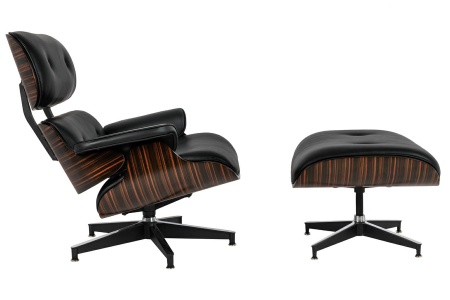 Fotoliu Lounge Hm 85x82x84 cm, Piele Italiană Naturală Negru Vopsit Prin Pulbere În Culoarea Negru Mat - King Home [0]