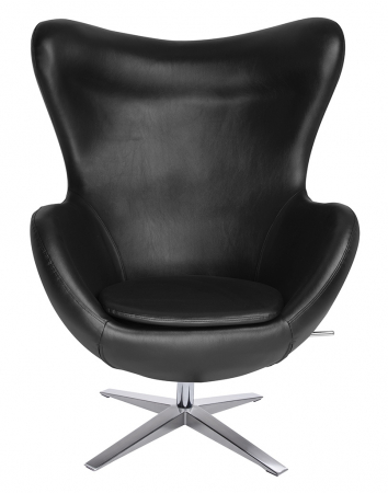 Fotoliu lux Egg Wide piele ecologica diverse culori- baza rotativa cromata, HE-066.P584.71 - King [1]