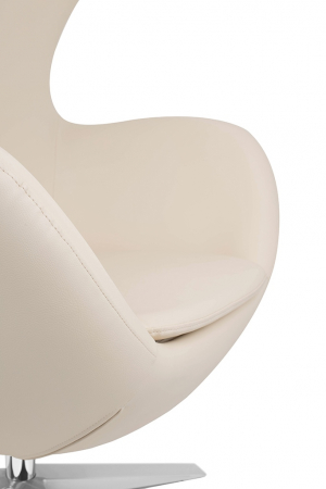 Fotoliu lux Egg Wide piele ecologica diverse culori- baza rotativa cromata, HE-066.P584.71 - King [29]