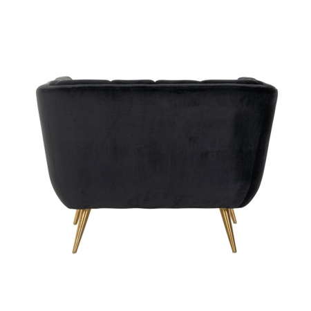 Fotoliu lux elegant catifea antracit Grama, picioare otel inoxidabil auriu, 110x91 cm, S5125 ANTRACIET VELVET - Richmond Interiors [2]