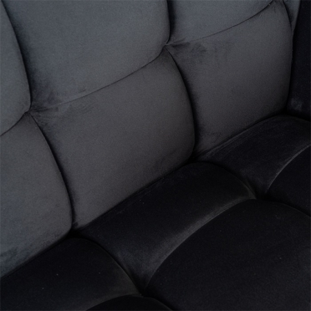 Fotoliu lux elegant catifea antracit Grama, picioare otel inoxidabil auriu, 110x91 cm, S5125 ANTRACIET VELVET - Richmond Interiors [4]