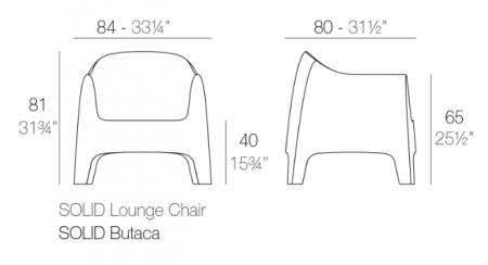 Fotoliu modern exterior Solid 84x80x81 cm, polipropilena, diverse culori, 55023 - Vondom [1]