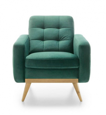 Fotoliu Nova cu picioare inalte lemn, tapiterie personalizabila , NOVA ARMCHAIR VINTAGE - Gala Collezione [2]