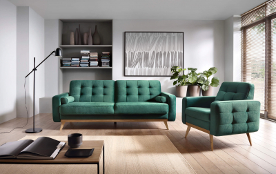 Fotoliu Nova cu picioare inalte lemn, tapiterie personalizabila , NOVA ARMCHAIR VINTAGE - Gala Collezione [4]