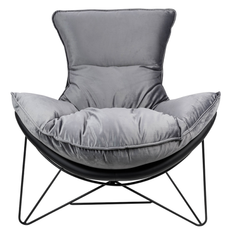 Fotoliu Otilia Stand Velvet 90x100x90 cm, Gri Închis - King Home [4]