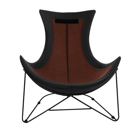 Fotoliu Otilia Stand Velvet 90x100x90 cm, Piele Ecologică Negru - King Home [2]
