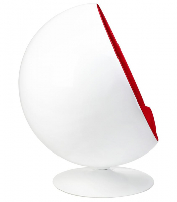 Fotoliu pivotant sfera design lux Ball, casmir/fibra de sticla, rosu/negru/albastru, JH-066.CZERWONY - King [1]