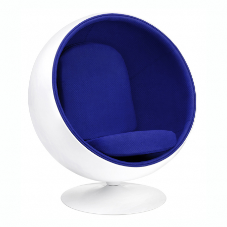 Fotoliu pivotant sfera design lux Ball, casmir/fibra de sticla, rosu/negru/albastru, JH-066.CZERWONY - King [6]