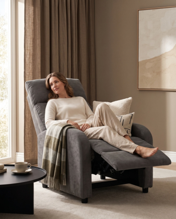 Fotoliu Relax Premium 67x80x100 cm, Gri Închis - King Home [8]