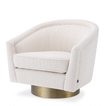Fotolii -   Scaun rotativ Catene bouclé crem 113943 EICHHOLTZ