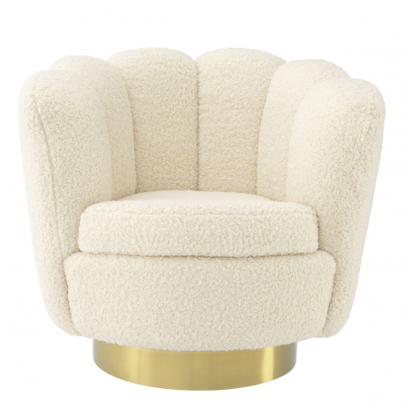   Scaun rotativ Mirage din blană artificială 113485 EICHHOLTZ [2]