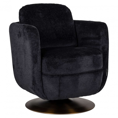 Produse - Fotoliu rotativ Turner chenille negru (Bergen 809 chenille negru), S4576 BLACK CHENILLE - Richmond Interiors