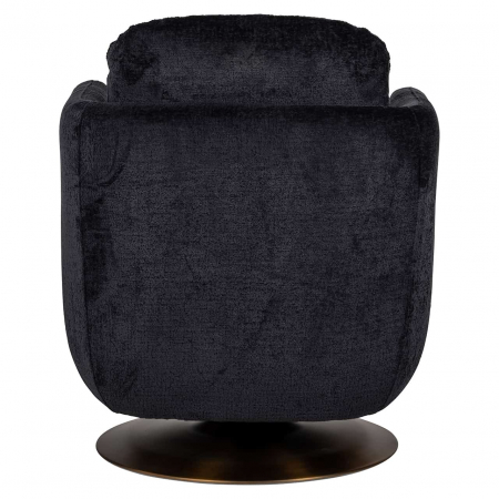 Fotoliu rotativ Turner chenille negru (Bergen 809 chenille negru), S4576 BLACK CHENILLE - Richmond Interiors [2]
