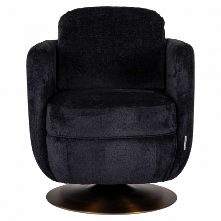 Fotoliu rotativ Turner chenille negru (Bergen 809 chenille negru), S4576 BLACK CHENILLE - Richmond Interiors [3]