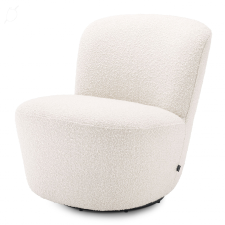 Fotolii -   Scaun rotativ Doria bouclé crem 113458 EICHHOLTZ