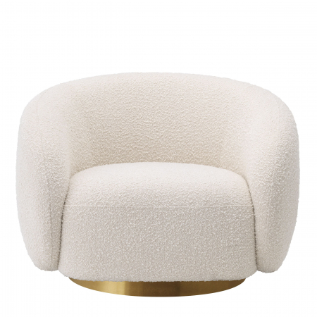   Scaun rotativ Brice bouclé crem 114429 EICHHOLTZ [1]