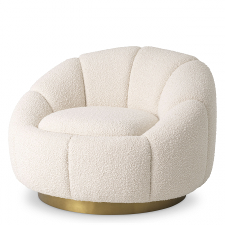 Fotolii -   Scaun rotativ Inger bouclé crem 115258 EICHHOLTZ