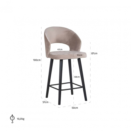 Fotoliu Savoy Savoy catifea kaki (Quartz Khaki 903), S4561 KHAKI VELVET - Richmond Interiors [4]
