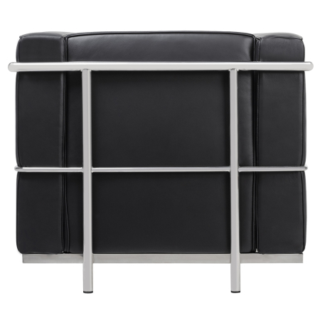 Fotoliu Soft Lc2 80x70x70 cm, Piele Natural Negru Crom - King Home [5]