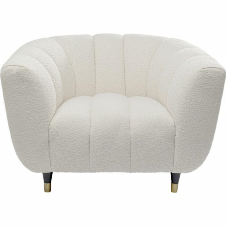 Fotolii - Fotoliu Spectra 108x95x74 cm, Țesătură Boucle Alb - Kare Design