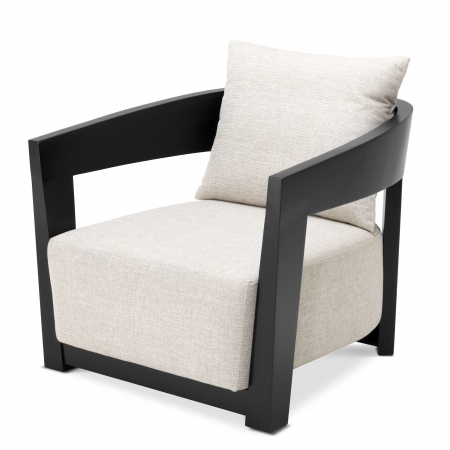 Fotolii -   Scaun Rubautelli finisaj negru loki natural 109584 EICHHOLTZ