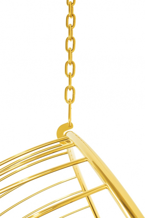 Fotoliu suspendat auriu Rise tip bula, sezut velur negru, design lux, PH5994 - King [6]