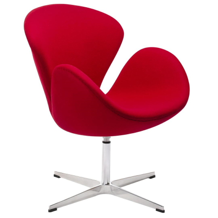 Produse - Fotoliu Swan Wool Premium 72x68x76 cm, Lână de Cașmir (60% Lână Naturală și 40% Poliester) Roșu - King Home