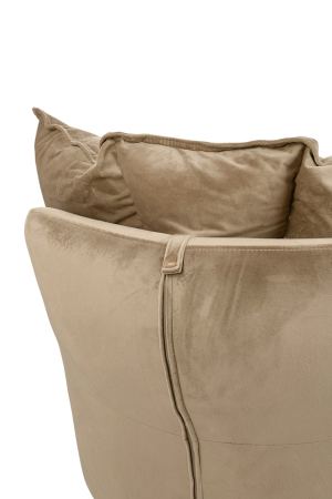 Fotoliu Swing Velvet 98x95x89 cm, Khaki - King Home [3]