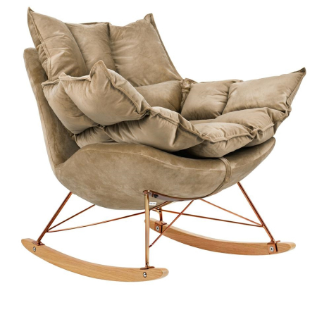 Produse - Fotoliu Swing Velvet 98x95x89 cm, Khaki - King Home
