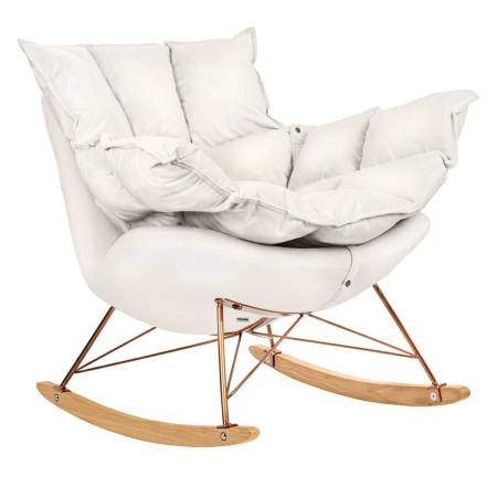 Produse - Fotoliu Swing Velvet 98x95x89 cm, Metal Bej - King Home