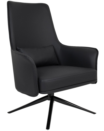 Produse - Fotoliu Victor 80x73x104 cm, Pu și Metal Negru - King Home