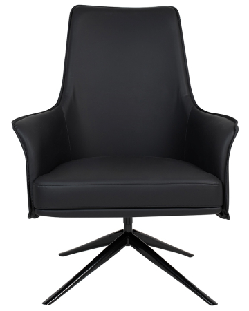 Fotoliu Victor 80x73x104 cm, Pu și Metal Negru - King Home [4]