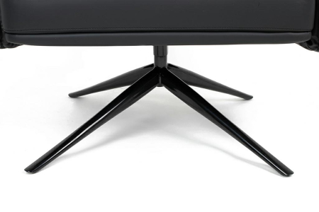 Fotoliu Victor 80x73x104 cm, Pu și Metal Negru - King Home [8]