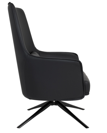 Fotoliu Victor 80x73x104 cm, Pu și Metal Negru - King Home [1]