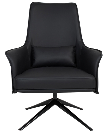 Fotoliu Victor 80x73x104 cm, Pu și Metal Negru - King Home [3]